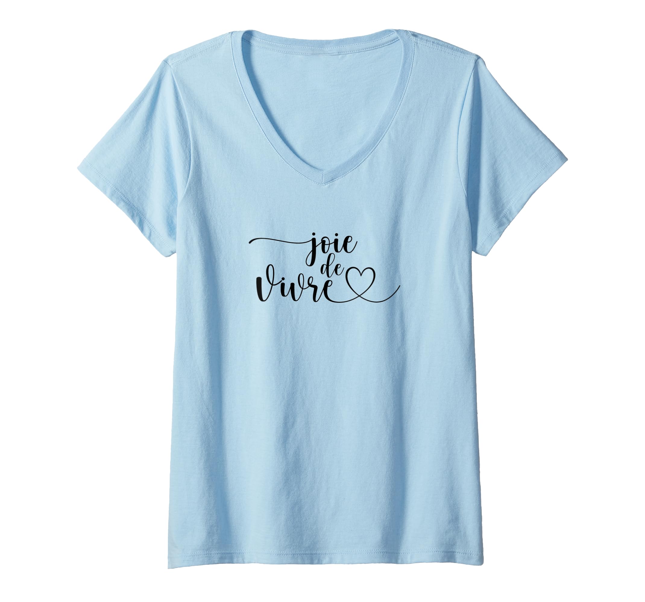 Women's & Girls' Fun French Language Joie de Vivre Joy of Living France V-Neck T-Shirt - Oeko-Tex Certified
| Southerng